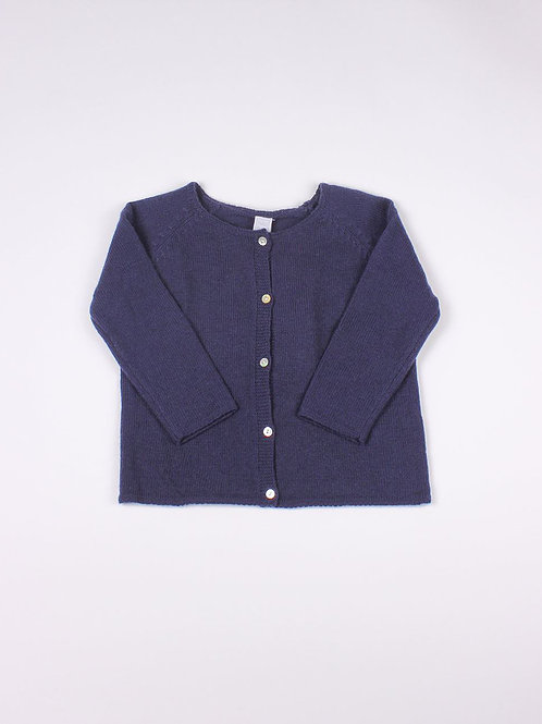 Navy Knitted Classic Cardigan