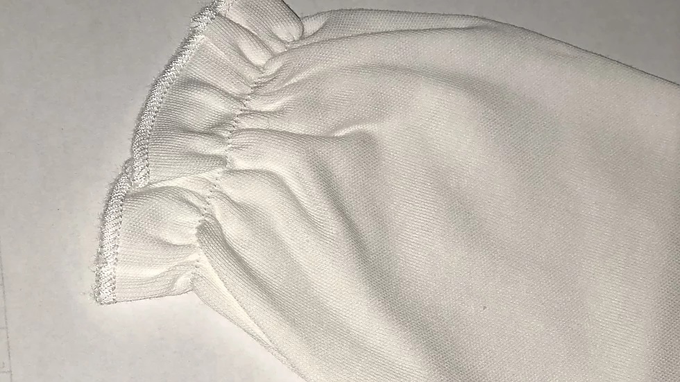 White Top with Floral Embroidered Collar - Image 3