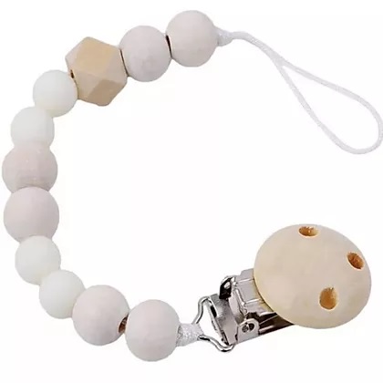 White Silicone Soother Dummy Clip