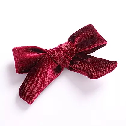 Red Velvet Bow Clip