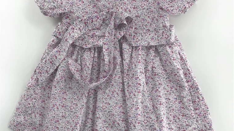 Purple Print Alice Smock Dress - Image 2