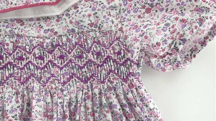 Purple Print Alice Smock Dress - Image 4