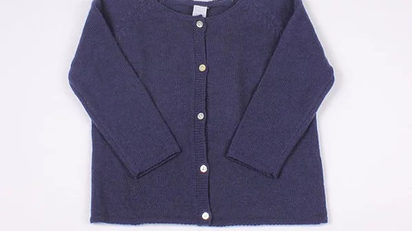 Navy Knitted Classic Cardigan - Image 2