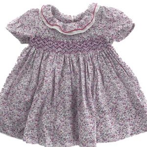 Purple Print Alice Smock Dress