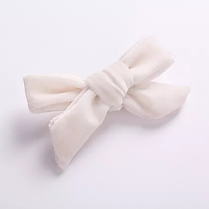 Cream Bow Clip