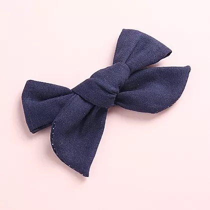 Navy Bow Clip