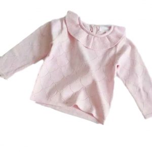 Pink Jumper with Frill Collar