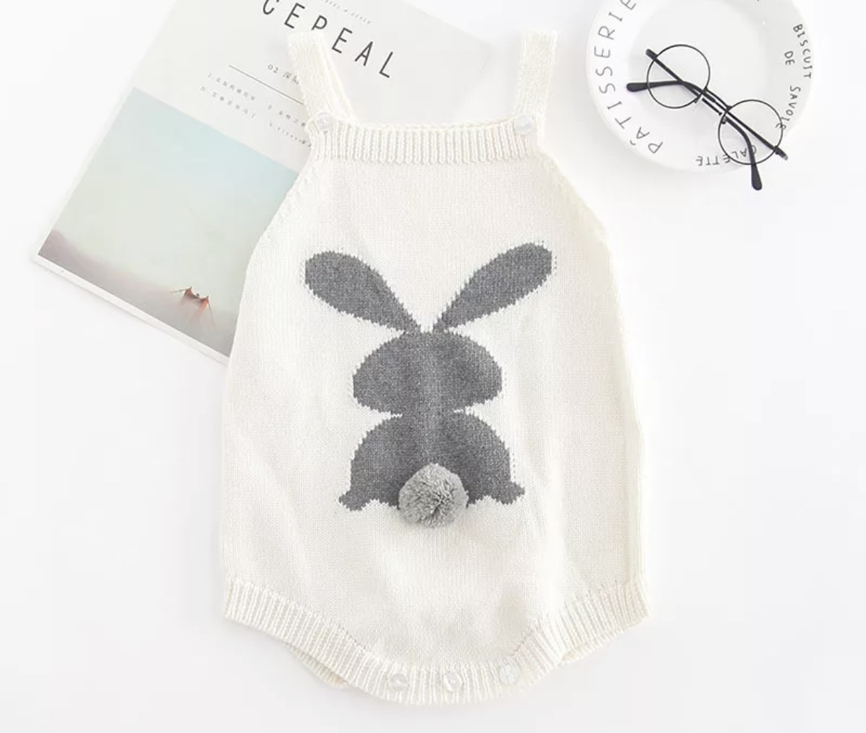 White Bunny Romper - Image 3