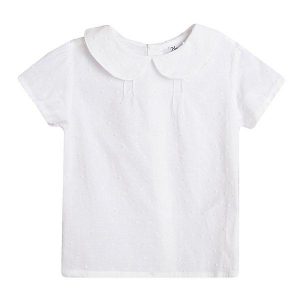 White Peter Pan Collar Top