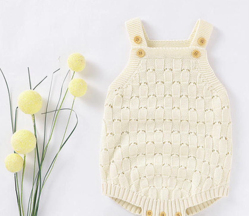 The Cream Knitted Bethany Romper - Image 4
