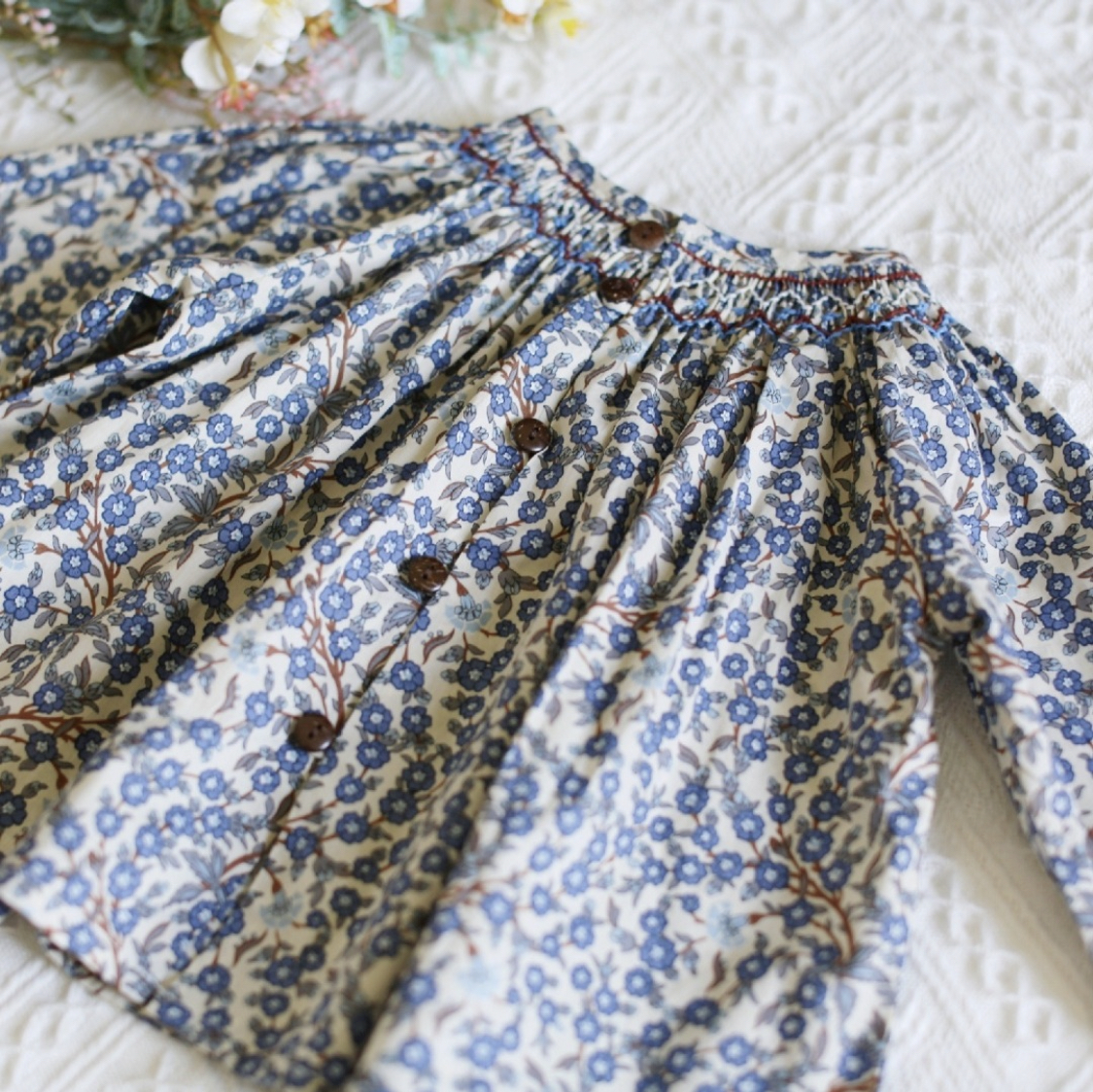Floral Blouse in Midnight Blue - Image 4