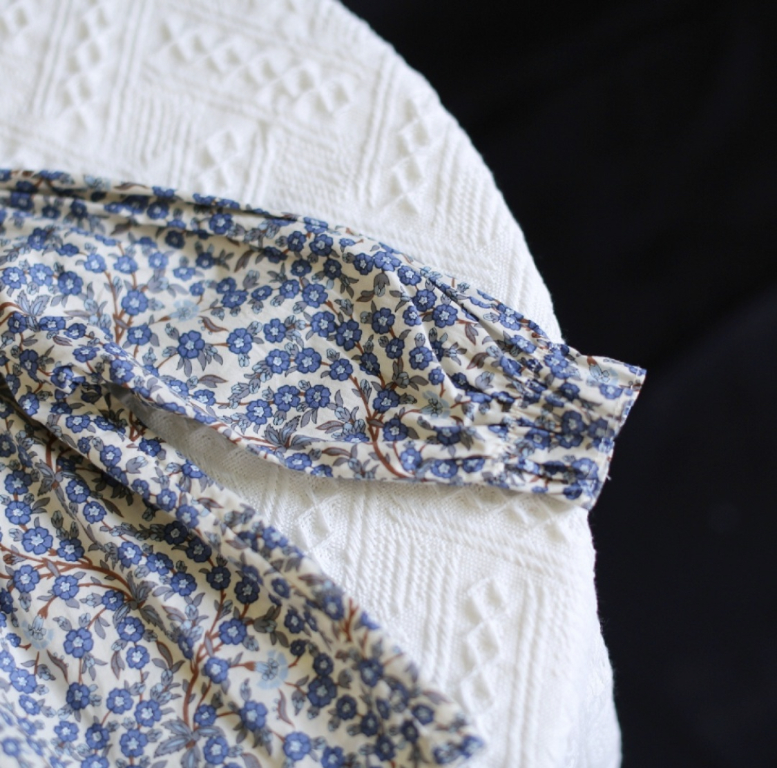 Floral Blouse in Midnight Blue - Image 5
