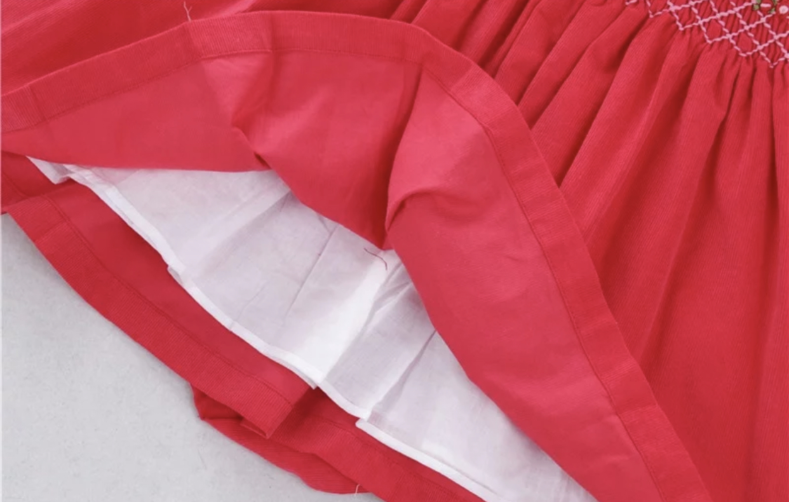 The Grace Smocked Dress in Red - Image 4