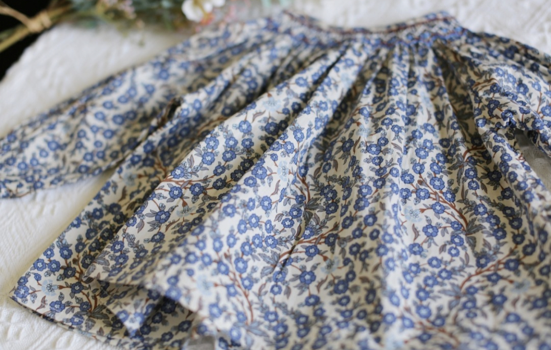 Floral Blouse in Midnight Blue - Image 3