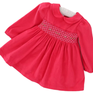 The Grace Smocked Dress in Red