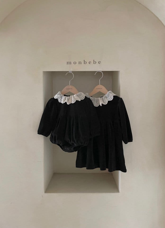 The Mono Velvet Dress in Grey - Image 4