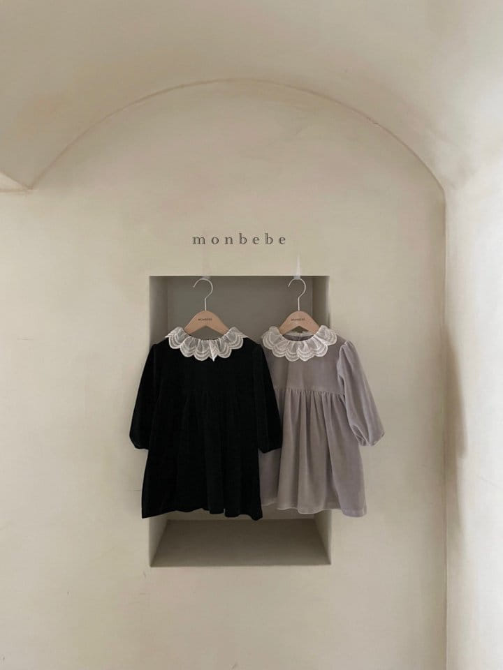 The Mono Velvet Dress in Grey - Image 6