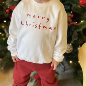 Merry Christmas Jumper in white
