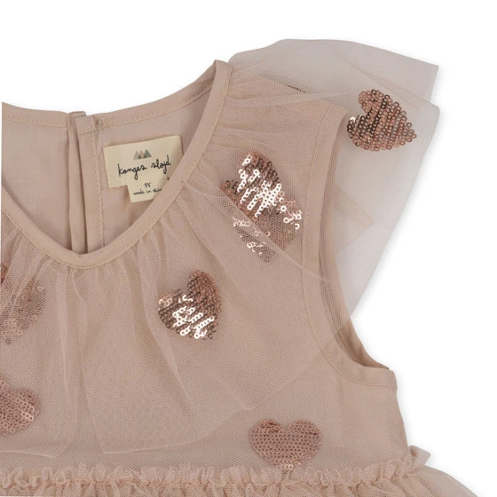 Gold Love Heart Tulle Party Dress - Image 7