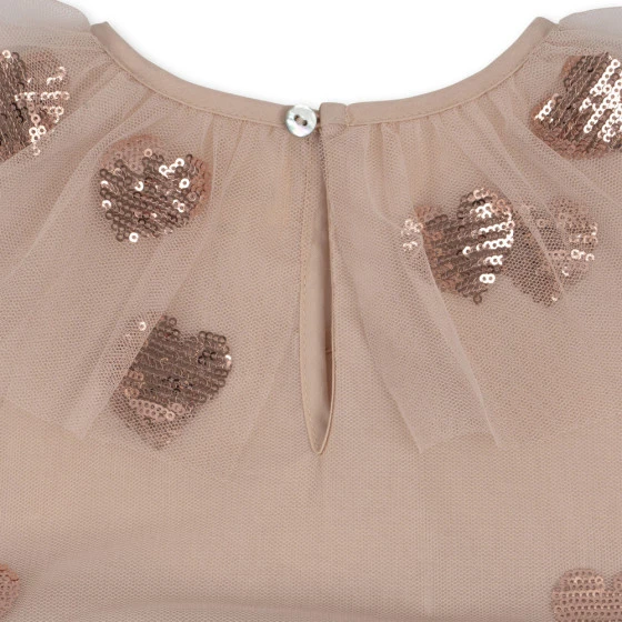 Gold Love Heart Tulle Party Dress - Image 11