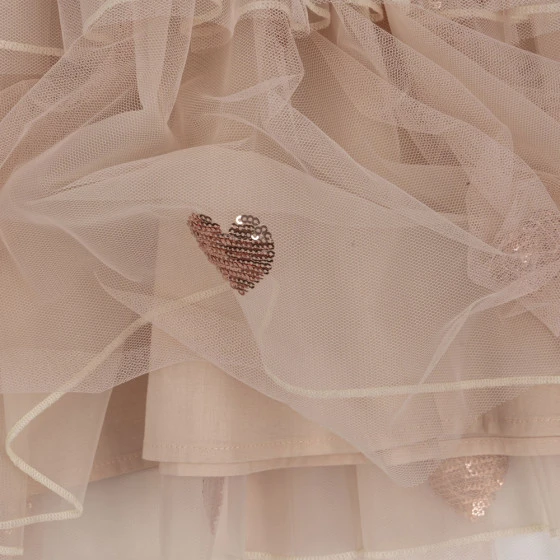 Gold Love Heart Tulle Party Dress - Image 12
